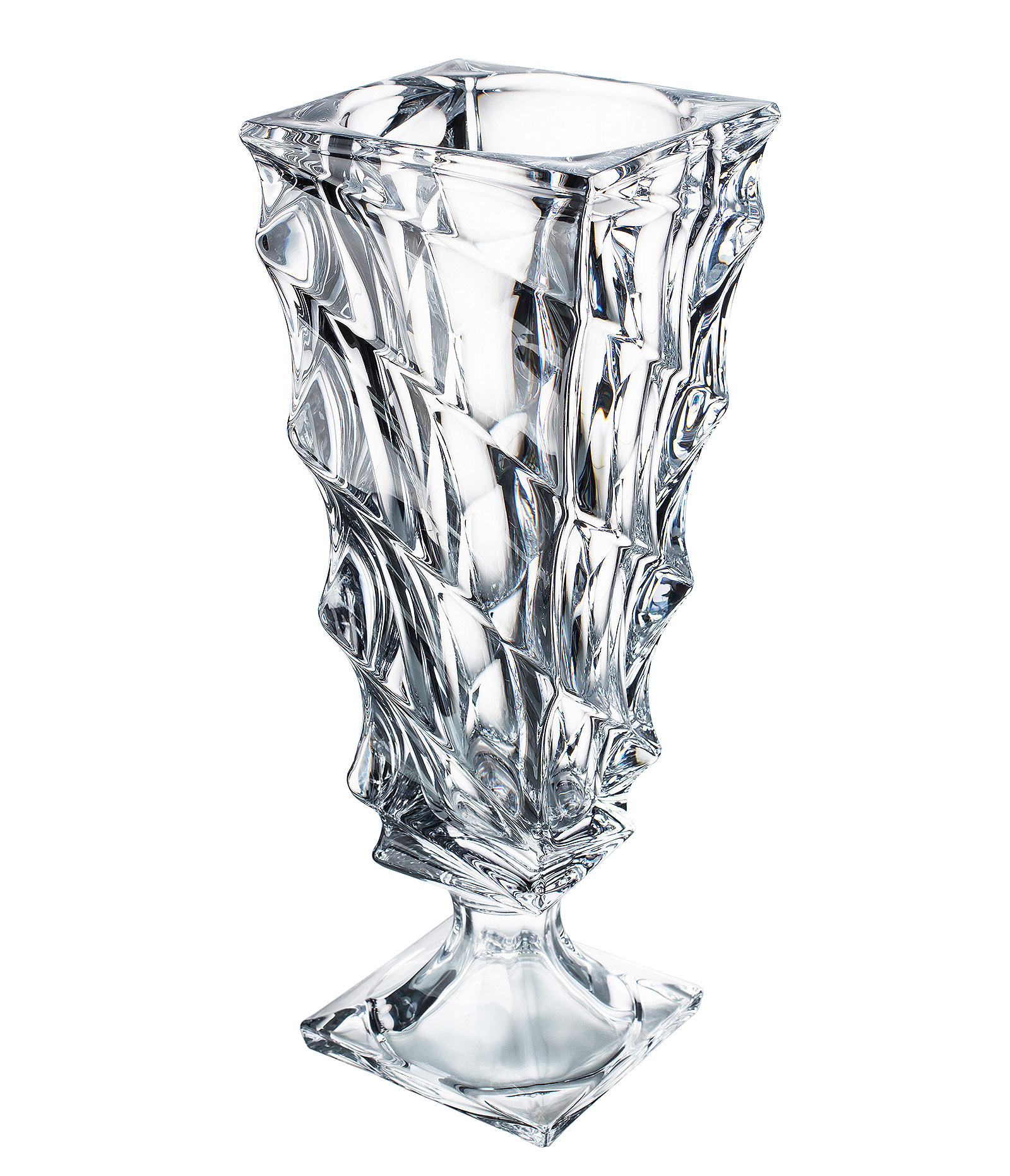 Casablanca - Vaza sticla cristalina cu picior 39 cm 