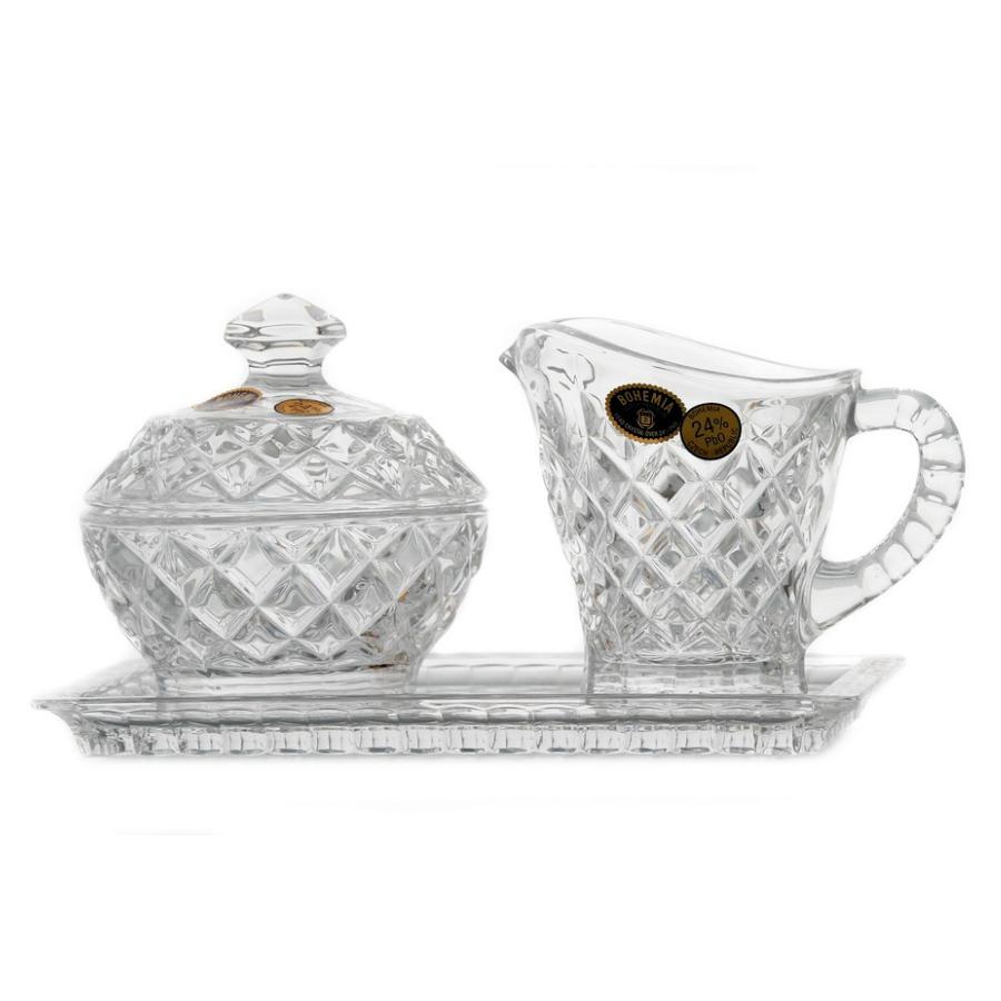 Set servire cafea cristal Bohemia 4 piese