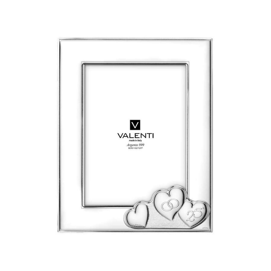 Rama Foto Argint "Inimi" 18×24 cm - cadou aniversare 25 Ani Casatorie