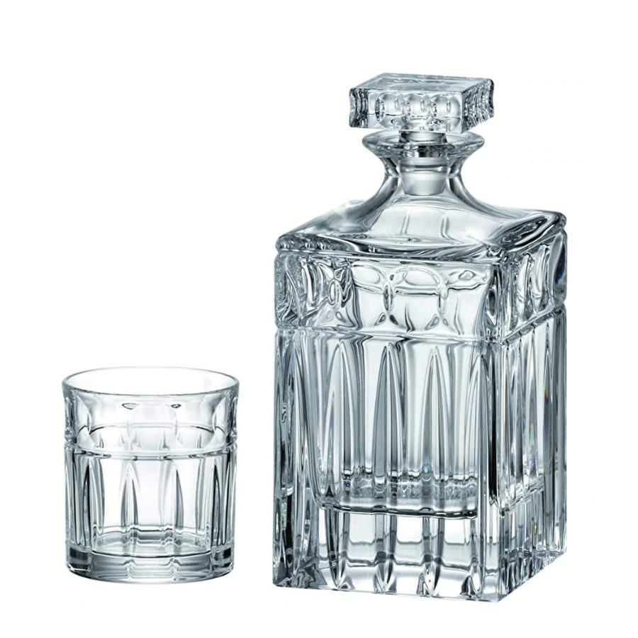 PAUL – Set de whisky din cristal Bohemia, 7 piese (6 pahare + decantor)