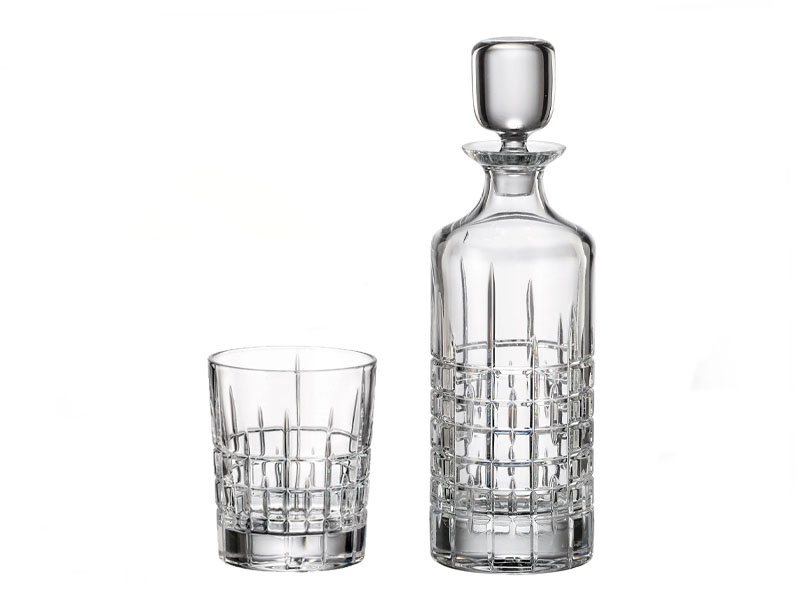 RICKY – Set de whisky din cristal Bohemia, 7 piese (6 pahare + decantor)