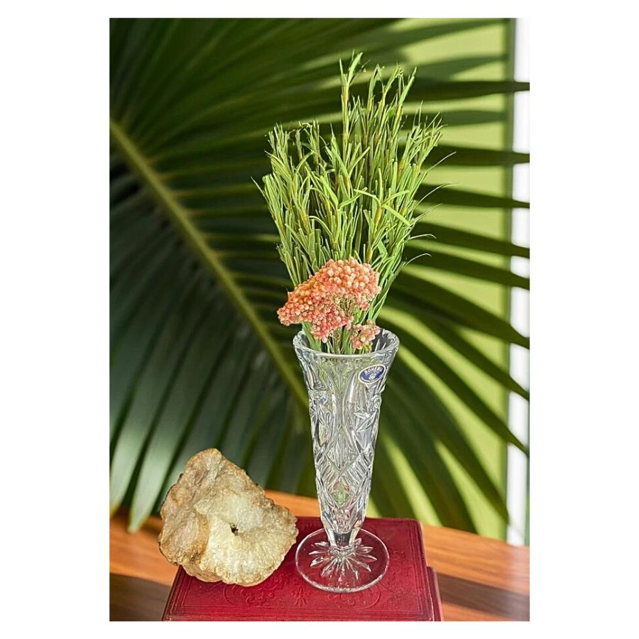 Vaza cristal Bohemia cu picior 21 cm
