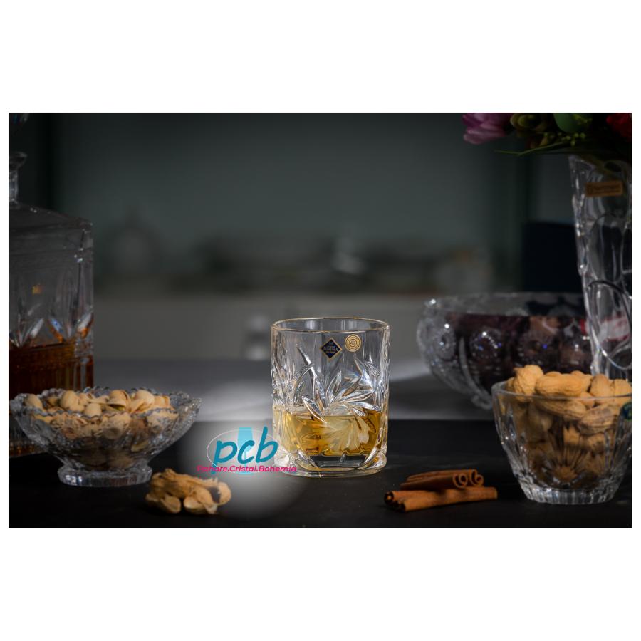 PINWHEEL Set 6 pahare whisky cristal Bohemia 360 ml