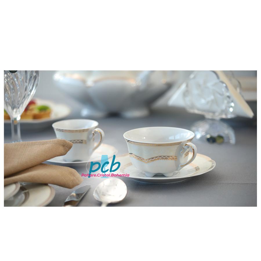 SOPHIA - Serviciu de ceai din portelan 220 ml - 6 persoane (12 piese)