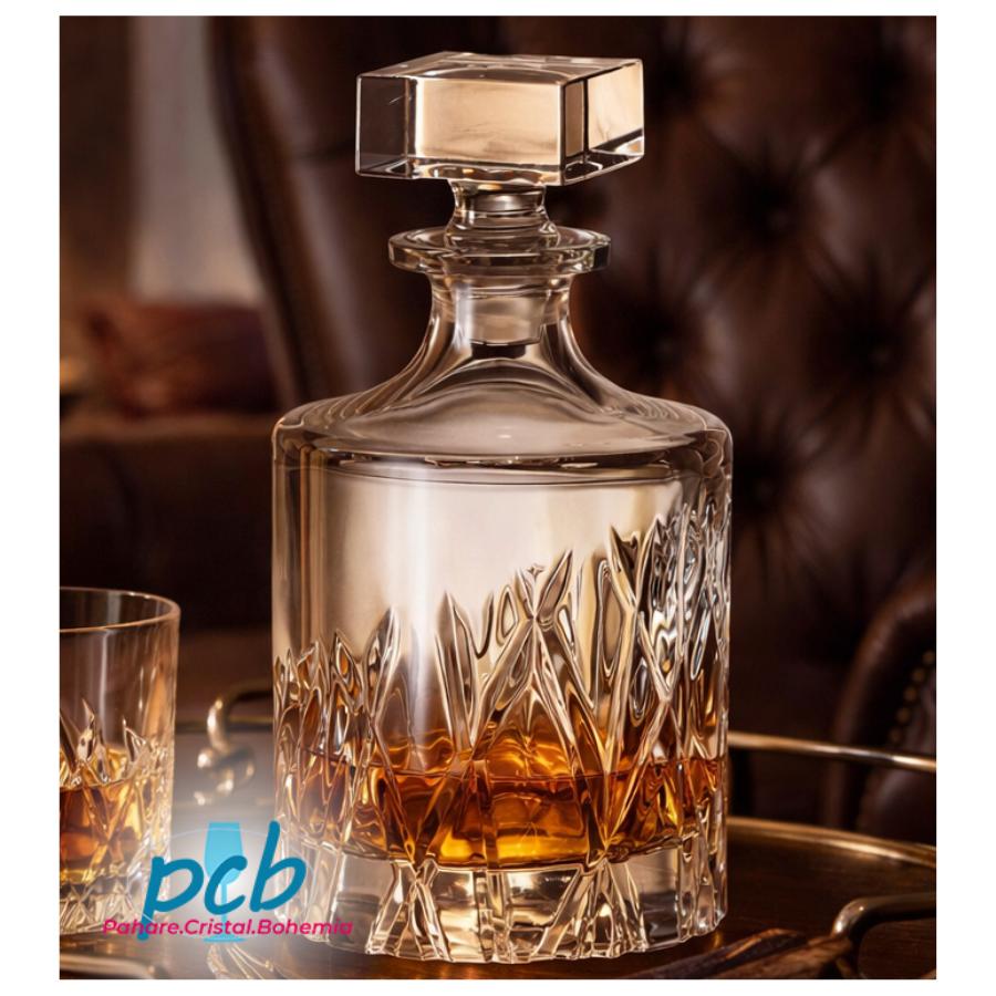 WICKER Decanter cristal Bohemia whisky 800 ml