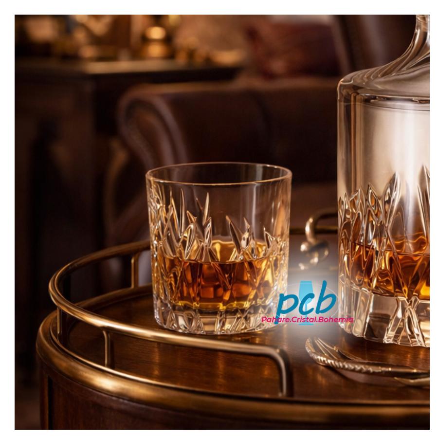 WICKER Set 6 pahare cristal Bohemia whisky 320 ml