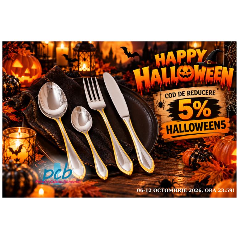 NOVARA decor AUR – Set de tacâmuri inox 18/10 (12 persoane)