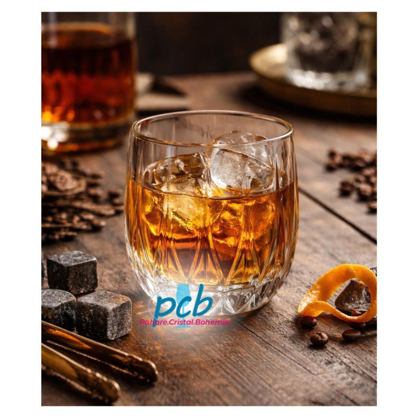 BERRY Set 6 pahare cristal Bohemia whisky 380 ml
