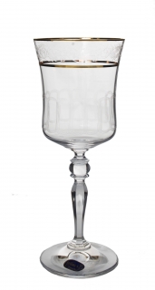 GRACE decor aur - Set 6 pahare sticla cristalina vin 300 ml