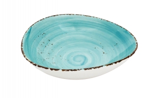 ANDALUZ  Bol triunghiular albastru portelan 14.5 cm