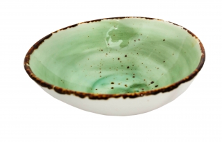 ANDALUZ  Bol triunghiular verde portelan 19 cm