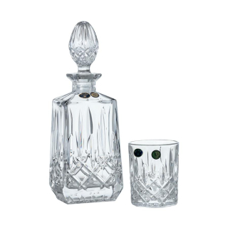 SHEFFIELD Set 7 piese whisky cristal (6 pahare + decanter)
